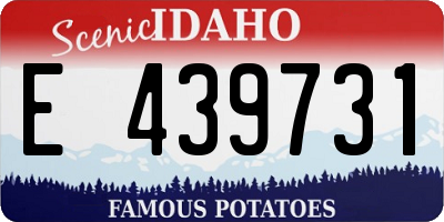 ID license plate E439731