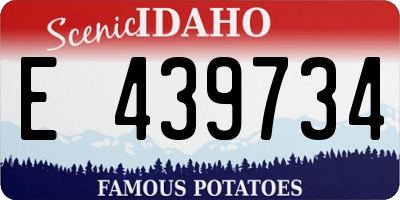 ID license plate E439734
