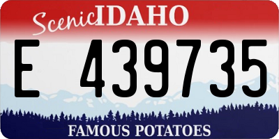 ID license plate E439735