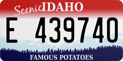 ID license plate E439740