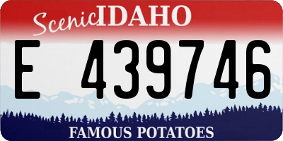 ID license plate E439746