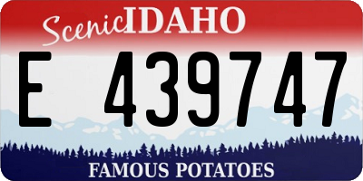 ID license plate E439747