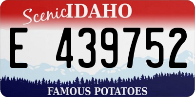 ID license plate E439752