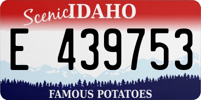 ID license plate E439753