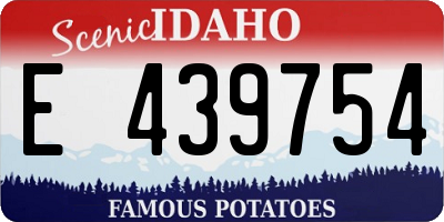ID license plate E439754
