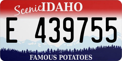 ID license plate E439755