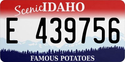 ID license plate E439756