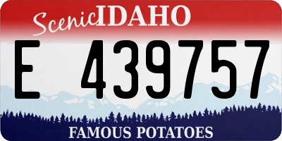 ID license plate E439757