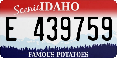 ID license plate E439759