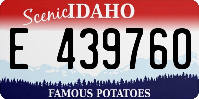 ID license plate E439760