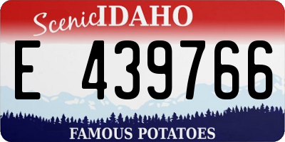 ID license plate E439766