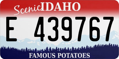 ID license plate E439767