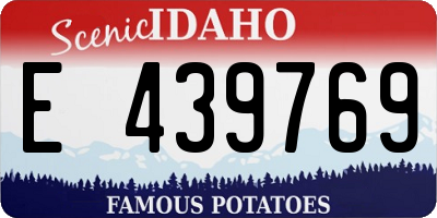 ID license plate E439769