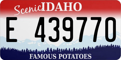 ID license plate E439770