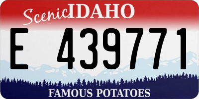 ID license plate E439771