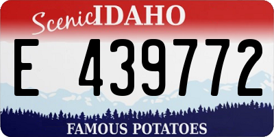 ID license plate E439772