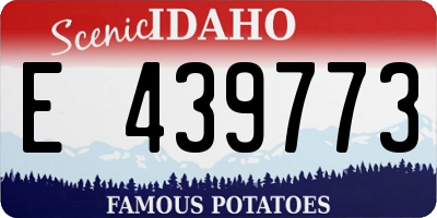 ID license plate E439773