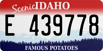 ID license plate E439778