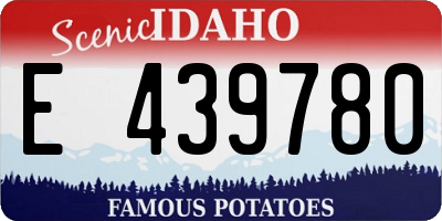 ID license plate E439780