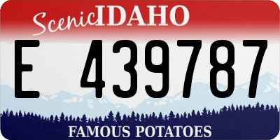 ID license plate E439787