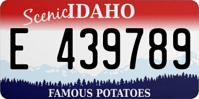 ID license plate E439789