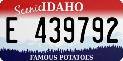 ID license plate E439792
