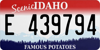 ID license plate E439794