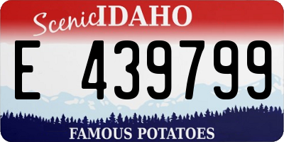 ID license plate E439799