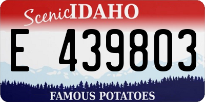 ID license plate E439803