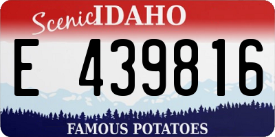 ID license plate E439816