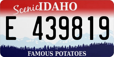 ID license plate E439819