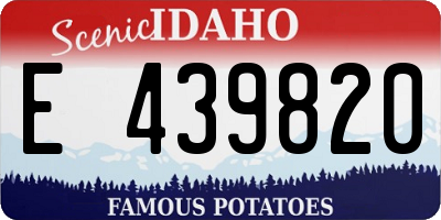 ID license plate E439820