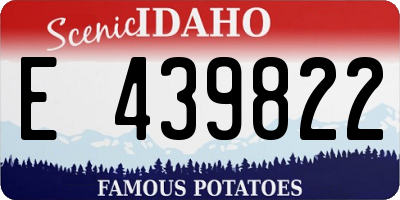ID license plate E439822