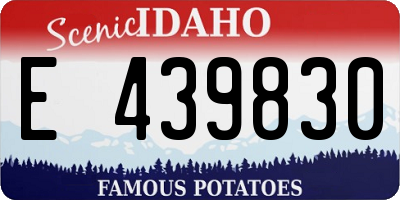 ID license plate E439830