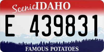 ID license plate E439831