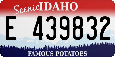 ID license plate E439832