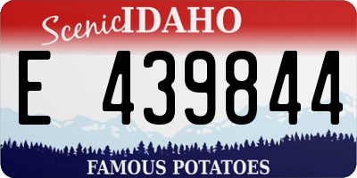 ID license plate E439844