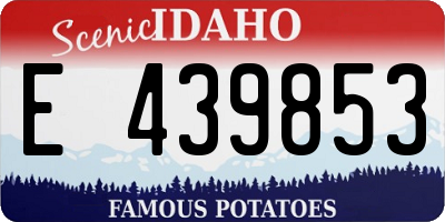 ID license plate E439853