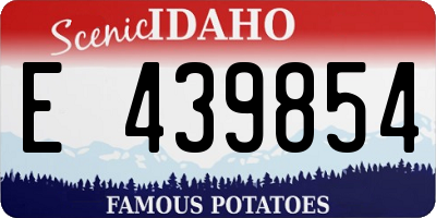 ID license plate E439854