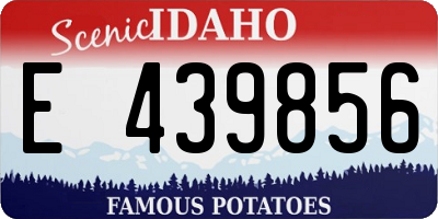 ID license plate E439856