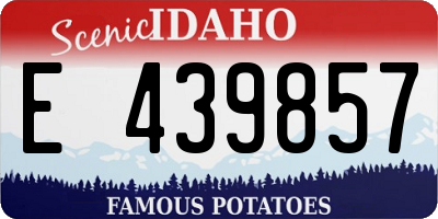ID license plate E439857