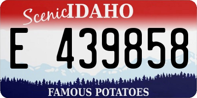 ID license plate E439858