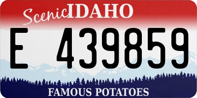 ID license plate E439859