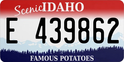 ID license plate E439862