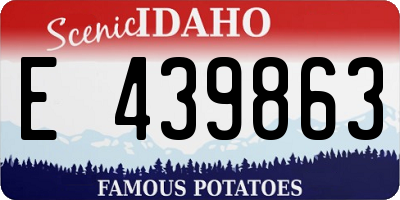 ID license plate E439863