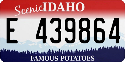 ID license plate E439864
