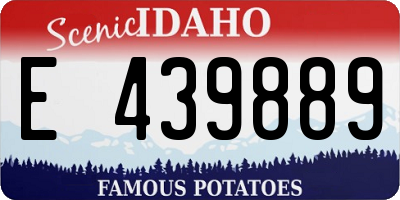 ID license plate E439889