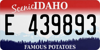ID license plate E439893