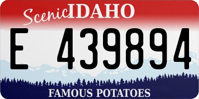 ID license plate E439894