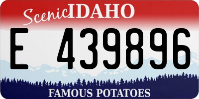 ID license plate E439896